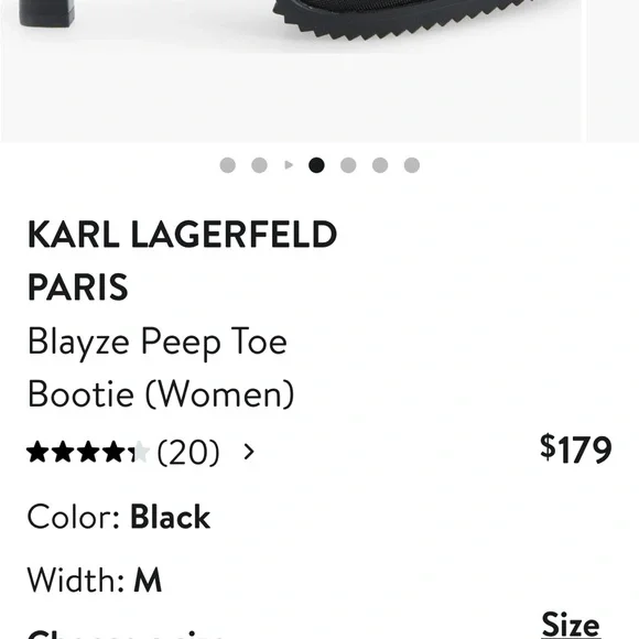 KARL LAGERFELD
PARIS
Blayze Peep Toe
Bootie (Women) - Picture 4 of 5